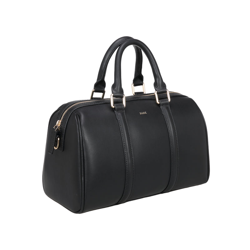 LEATHER BOWLER NAPPA SMALL BLACK W/GOLD