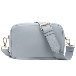 LEATHER BOX BAG COOL BLUE