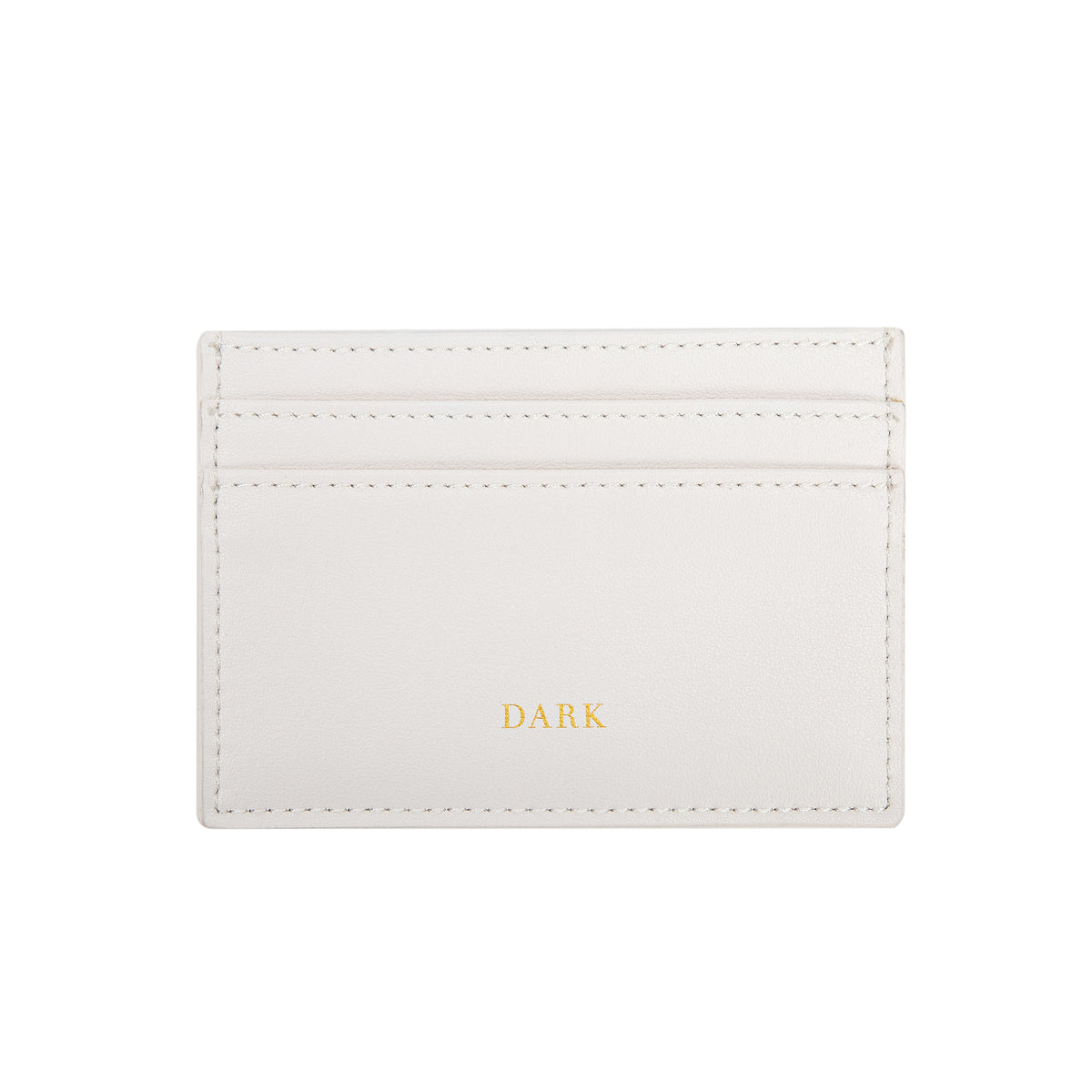 LEATHER CARD HOLDER NAPPA W/DARK LOGO OFF WHITE