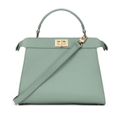 LEATHER MEDIUM LADY BAG NAPPA OCEAN GREEN