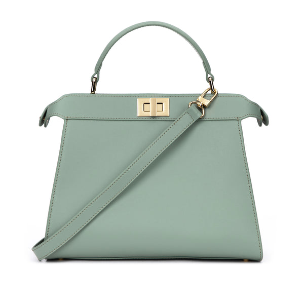 LEATHER MEDIUM LADY BAG NAPPA OCEAN GREEN