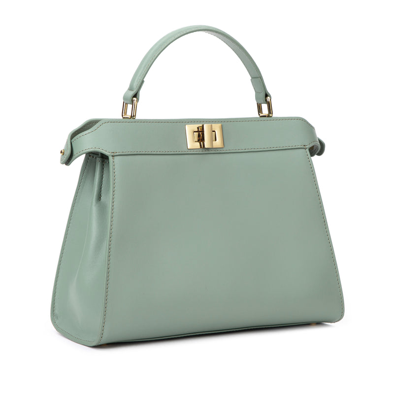 LEATHER MEDIUM LADY BAG NAPPA OCEAN GREEN