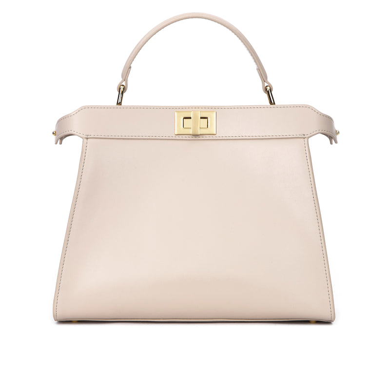 LEATHER MEDIUM LADY BAG NAPPA SAND LEATHER MEDIUM LADY BAG NAPPA SAND
