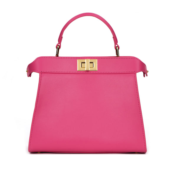 LEATHER SMALL LADY BAG NAPPA PINK