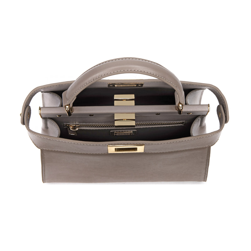 LEATHER SMALL LADY BAG NAPPA TAUPE