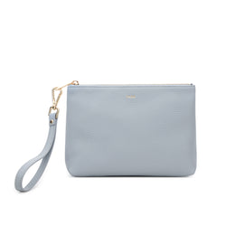 LEATHER STANDING POUCH COOL BLUE