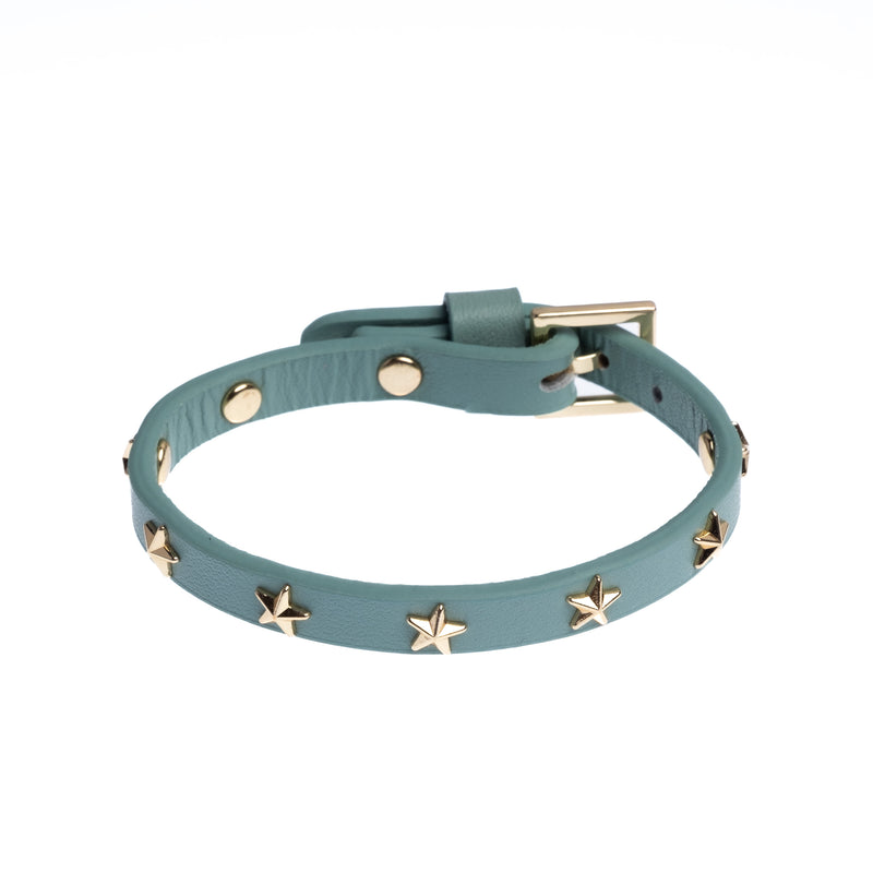 LEATHER STAR STUD BRACELET MINI OCEAN