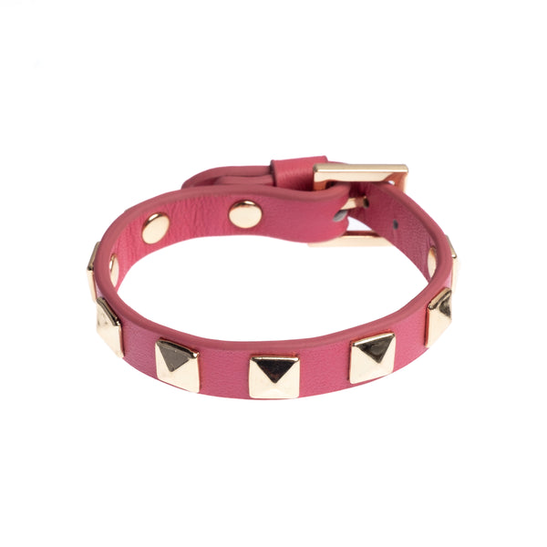 LEATHER STUD BRACELET CANDY KISS