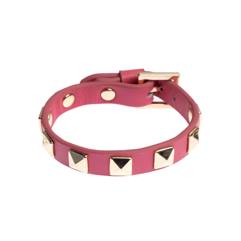 LEATHER STUD BRACELET CANDY KISS