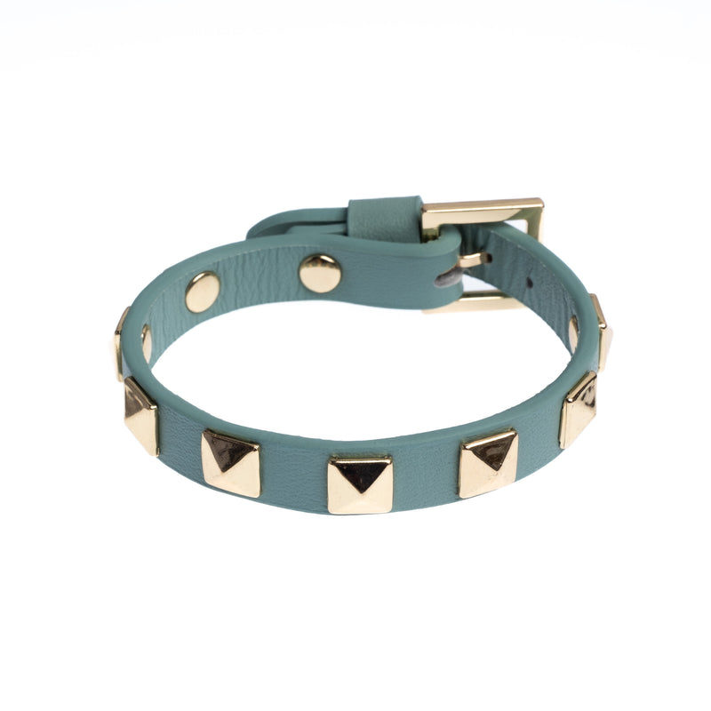 LEATHER STUD BRACELET OCEAN
