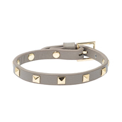 LEATHER STUD BRACELET MINI LIGHT TAUPE