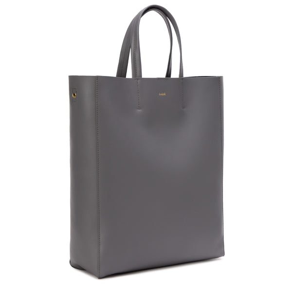 LEATHER TOTE HIGH NAPPA DARK GREY