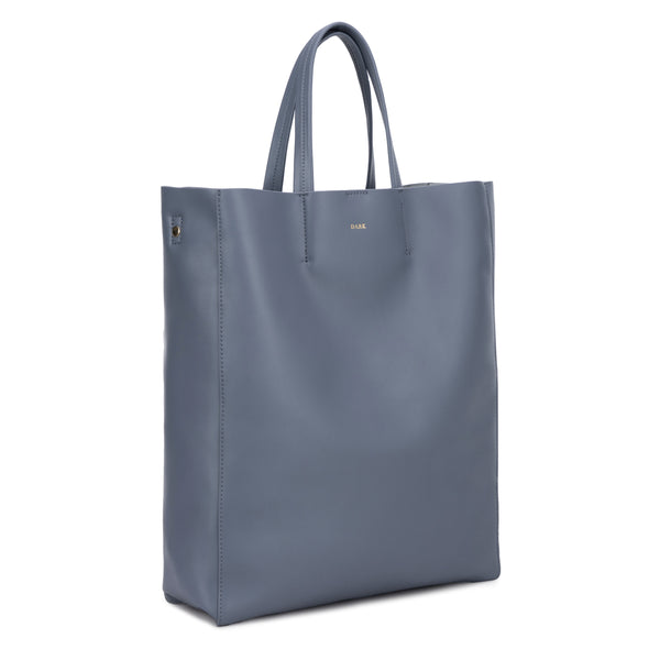 LEATHER TOTE HIGH NAPPA STEEL BLUE