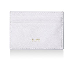 LEATHER CARD HOLDER WHITE
