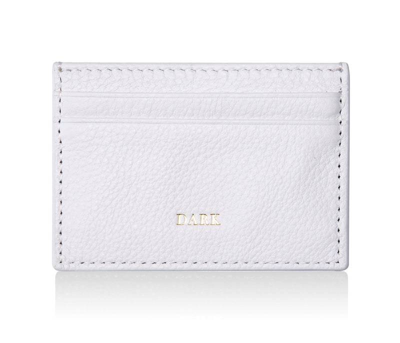 LEATHER CARD HOLDER WHITE