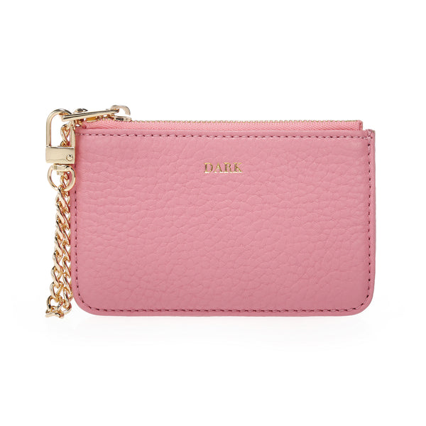 LEATHER COIN POUCH PALE PINK