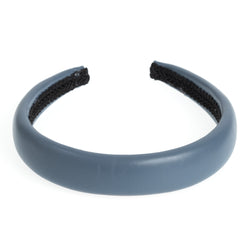 LEATHER HAIR BAND BROAD 501 BLUE