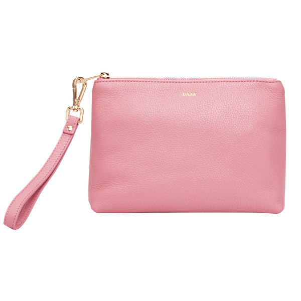LEATHER STANDING POUCH PALE PINK