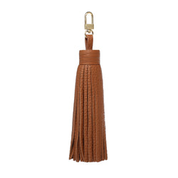 LEATHER TASSEL COGNAC