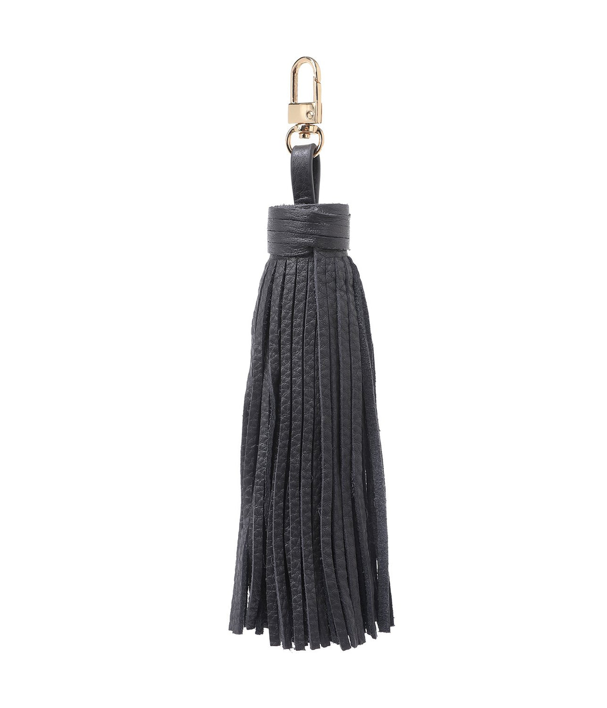 LEATHER TASSEL DARK GREY