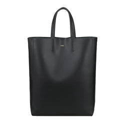 LEATHER TOTE HIGH NAPPA BLACK W/GOLD