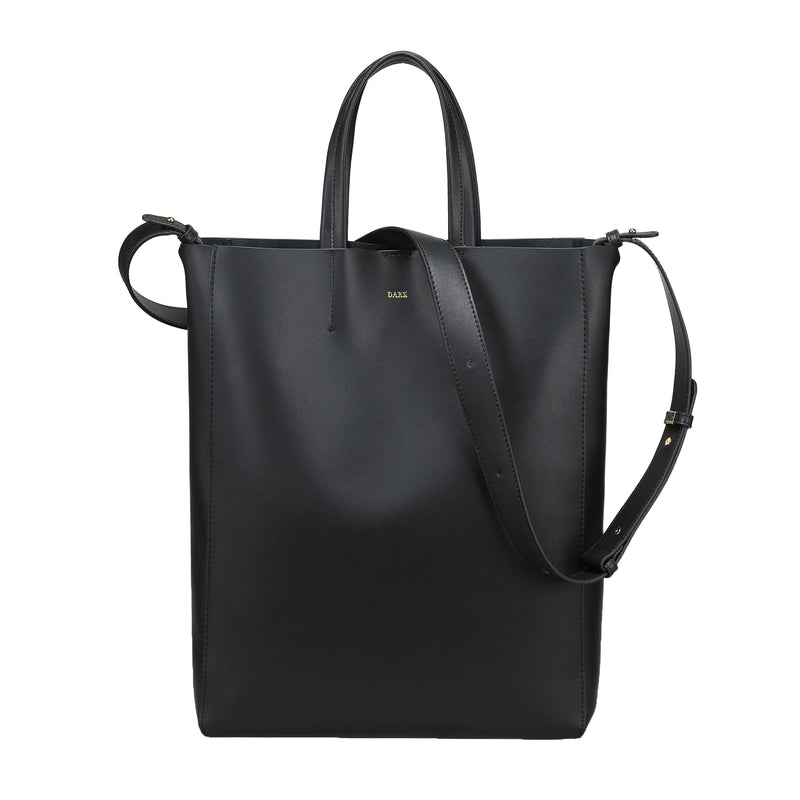 LEATHER TOTE HIGH NAPPA BLACK W/GOLD