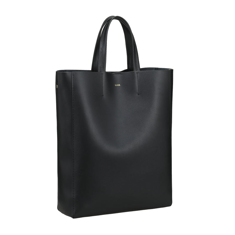 LEATHER TOTE HIGH NAPPA BLACK W/GOLD