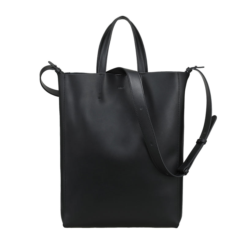 LEATHER TOTE HIGH NAPPA BLACK W/GUN