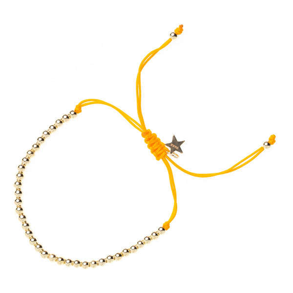 METAL BEAD BRACELET BROAD ORANGE