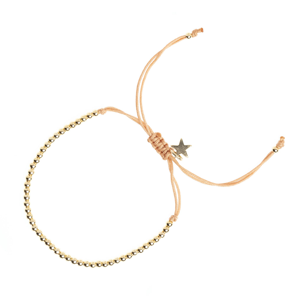 METAL BEAD BRACELET THIN CAMEL METAL BEAD BRACELET THIN CAMEL
