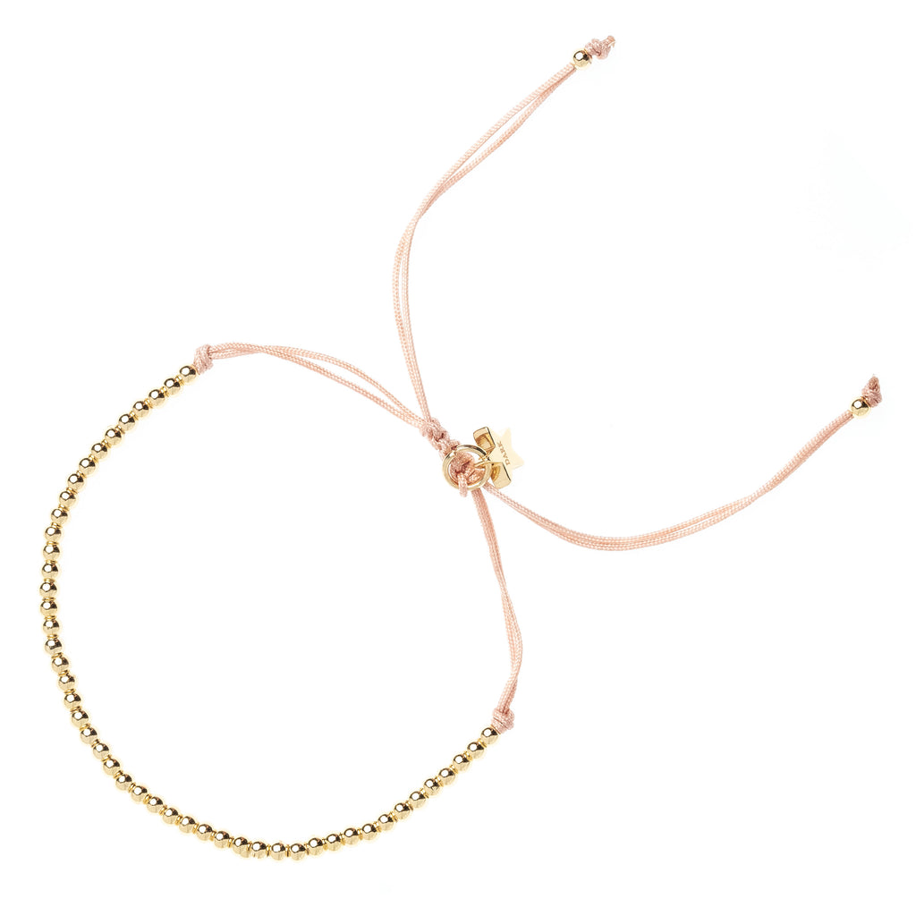 METAL BEAD BRACELET THIN VINTAGE ROSE