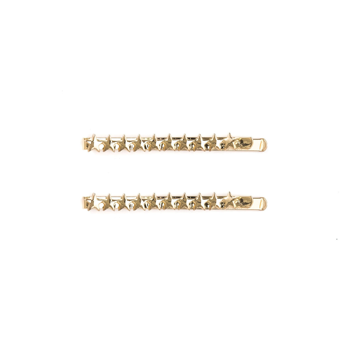 METAL STAR BOBBY PINS 2 PK GOLD