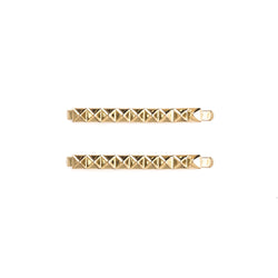 METAL STUD BOBBY PINS 2 PK GOLD