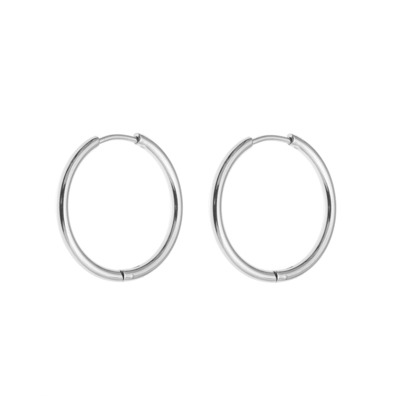 MIDDLE HOOP ROUND SILVER