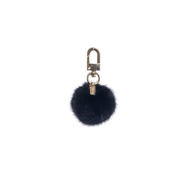 MINK BALL CHARM BLACK