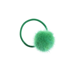 MINK HAIR POM GREEN