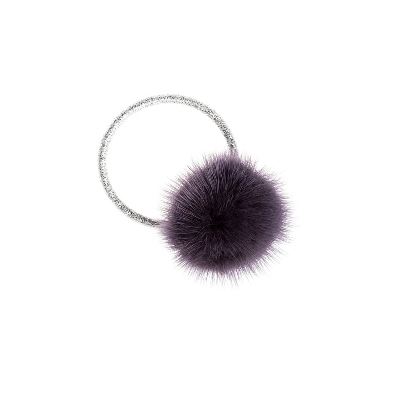 MINK HAIR POM DUSTY PURPLE