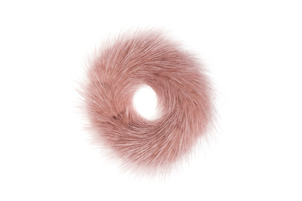 MINK HAIR TIE BLUSH ROSE