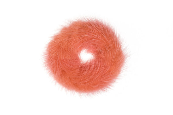 MINK HAIR TIE DUSTY CORAL