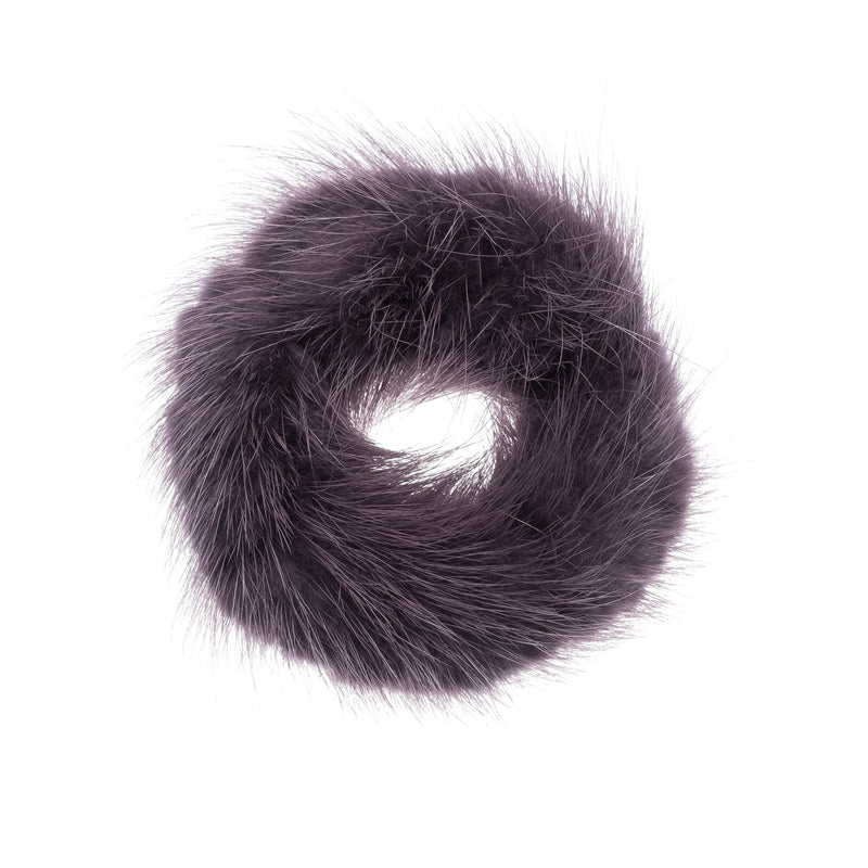 MINK HAIR TIE DUSTY PURPLE