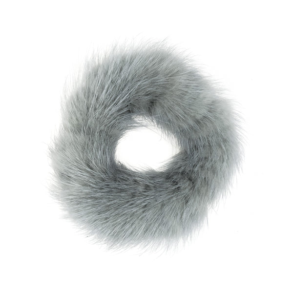 MINK HAIR TIE DUSTY TEAL MINK HAIR TIE DUSTY TEAL