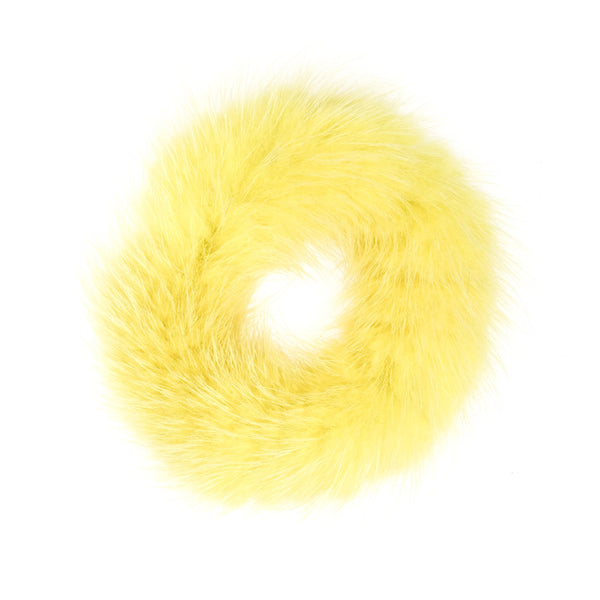 MINK HAIR TIE SUMMER YELLOW MINK HAIR TIE SUMMER YELLOW