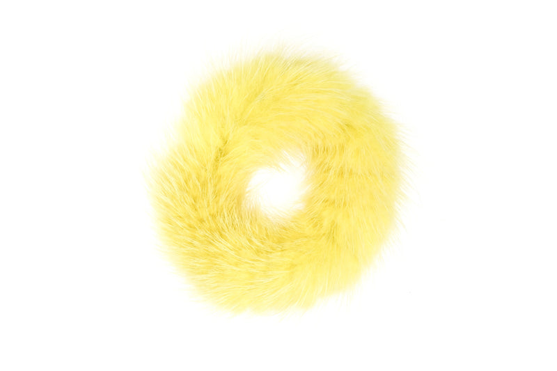 MINK HAIR TIE SUMMER YELLOW