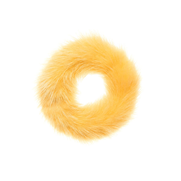 MINK HAIR TIE YELLOW