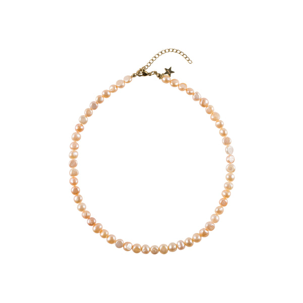 PEARL NECKLACE 8 MM ROSE