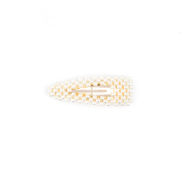 PEARL HAIR CLIP SMALL WHITE