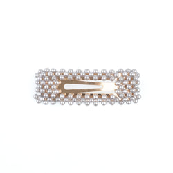 PEARL HAIR CLIP SQUARE STONE BLUE