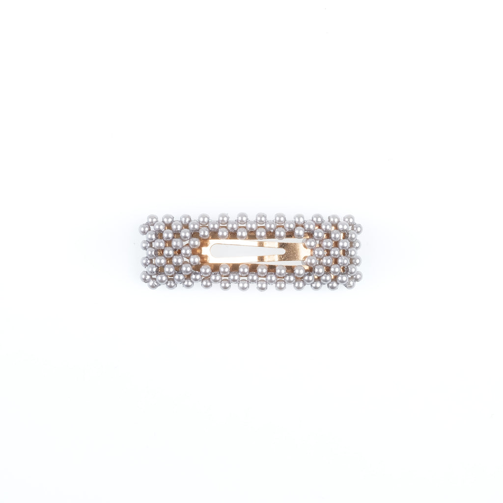 PEARL HAIR CLIP SQUARE STONE BLUE PEARL HAIR CLIP SQUARE STONE BLUE