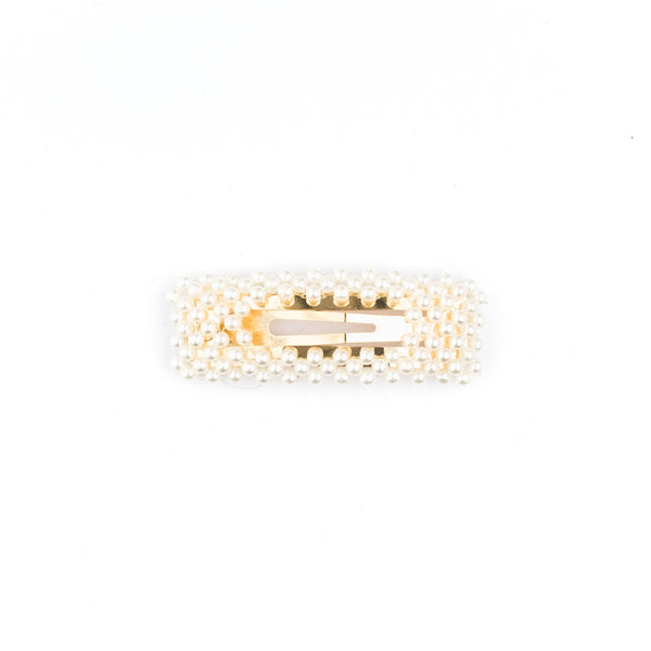 PEARL HAIR CLIP SQUARE SMALL