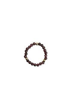 STONE BEAD RING 3 MM MAROON